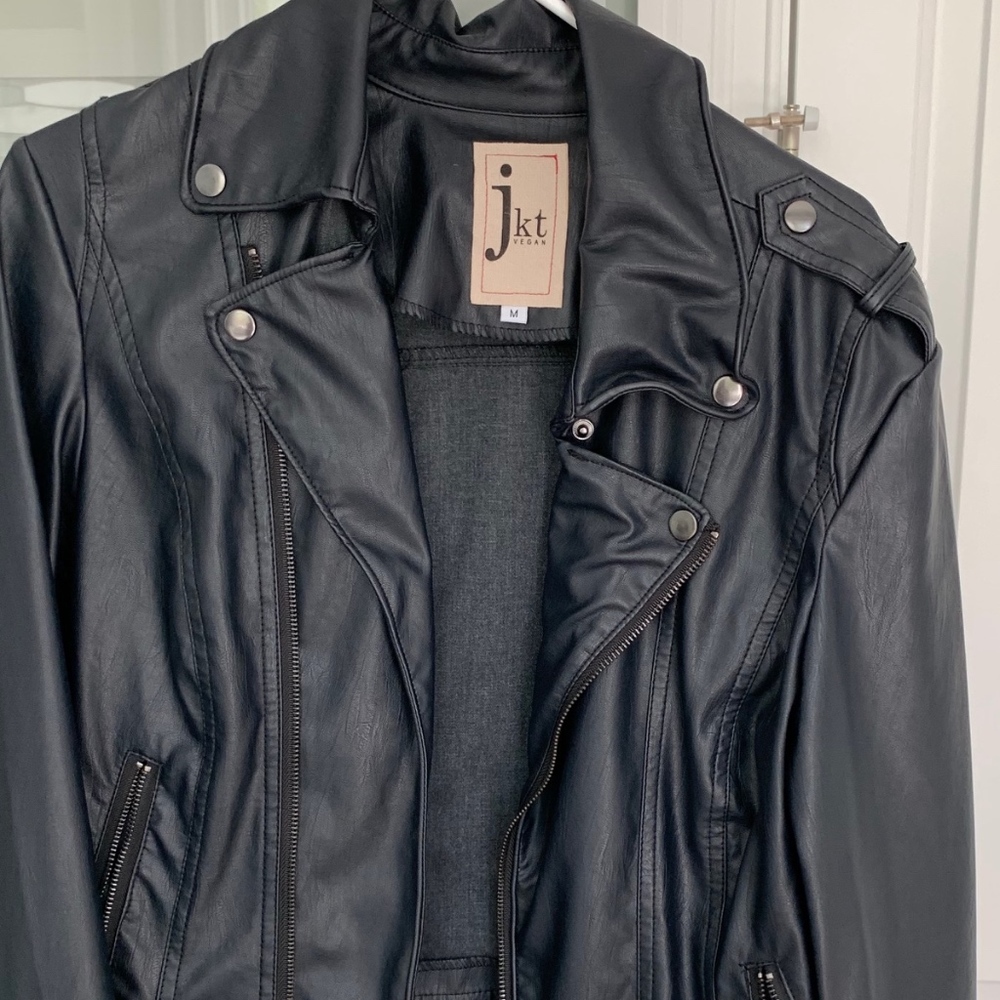Jkt vegan leather jacket